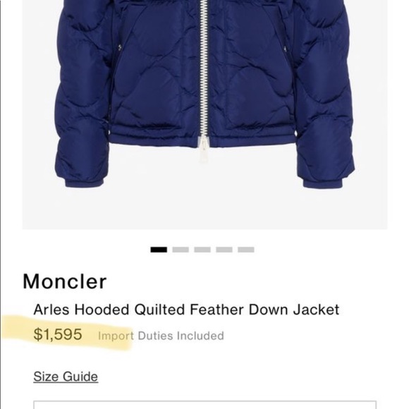 Moncler Arles Blue Down Jacket/ Detachable sleeves